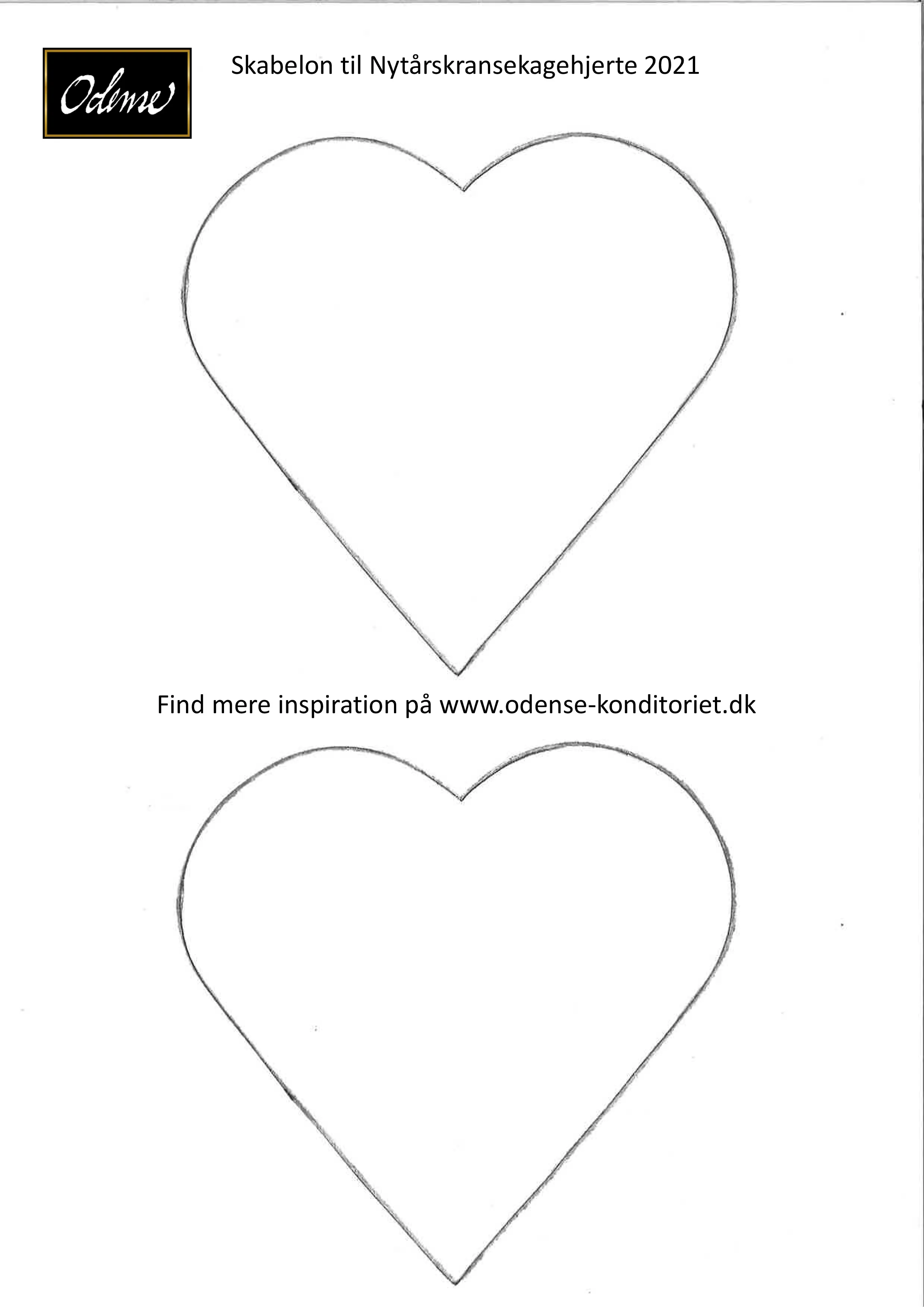 OM Skabelon Nytårskransekagehjerte 2021